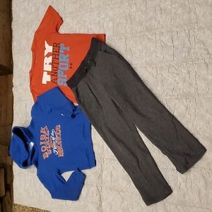 Boys BSU Hoodie Under Armour T-shirt & Sweatpants sz S Bundle Boise State BRONCO